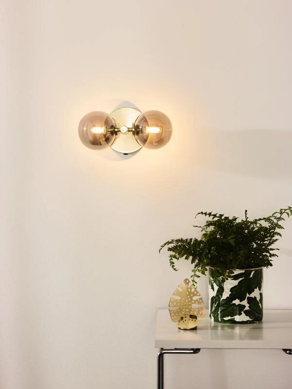 Lucide TYCHO - Lámpara de pared - 2xG9 - Oro mate / Latón - ambiente 1
